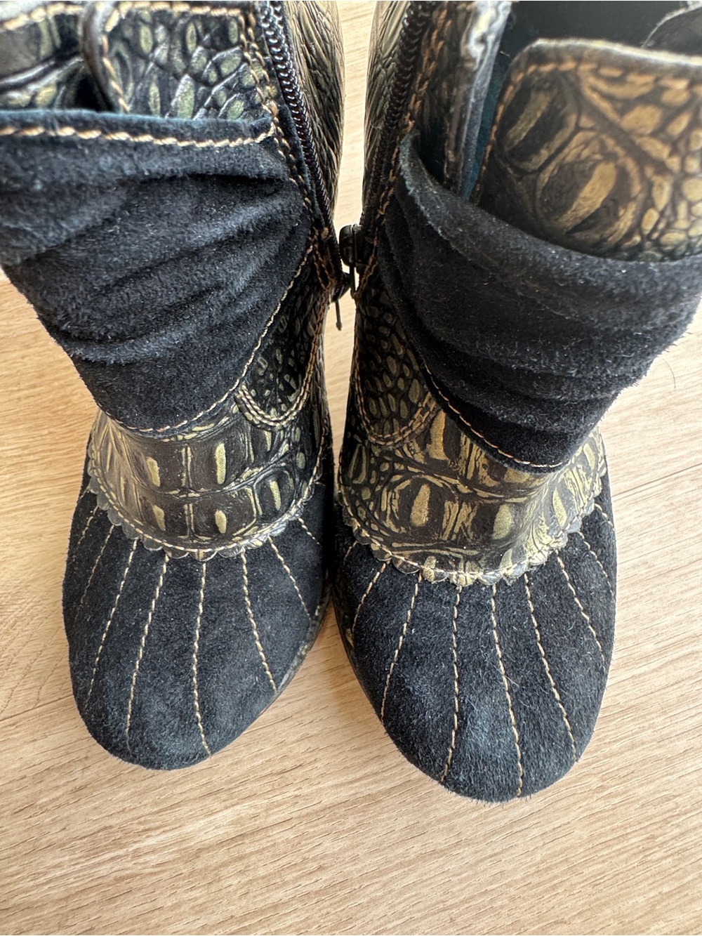 Irregular Choice Miaow Ankle Heeled Booties Black 38 WitchyCore Cat Lovers Witch - Picture 7 of 14